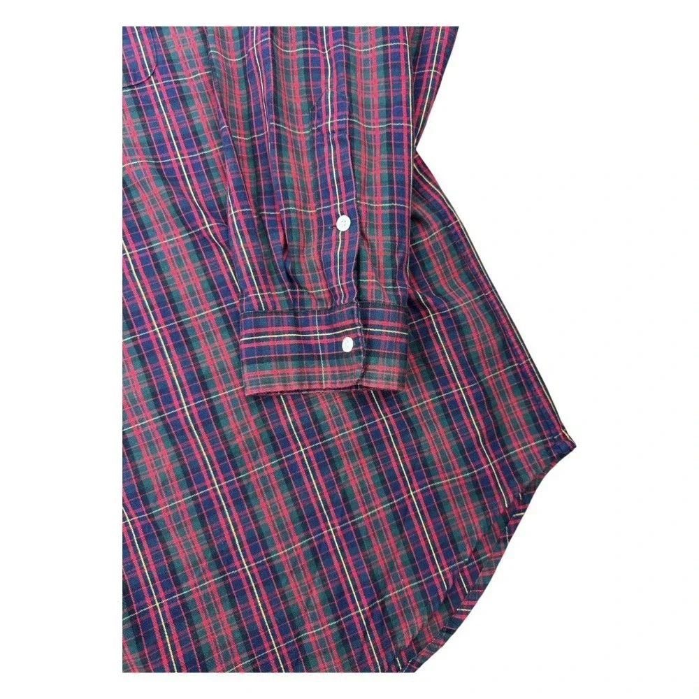 Vintage Polo Ralph Lauren Big Shirt Tartan Plaid Button Down XXL BIG SHIRT